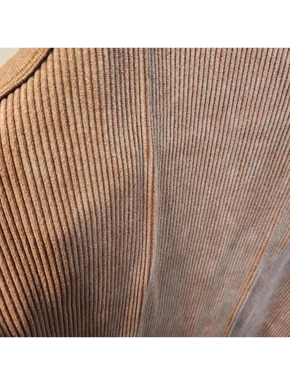 Almost Famous Brown Ribbed Sleeveless Bodycon Dress S/M - Picture 3 of 6